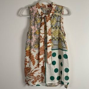 Moulinette Soeurs by Anthropologie | Printed Sleeveless Top | Size XS